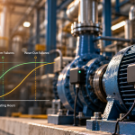 Weibull analysis in predictive maintenance showing industrial motor failure probability and IoT condition monitoring.